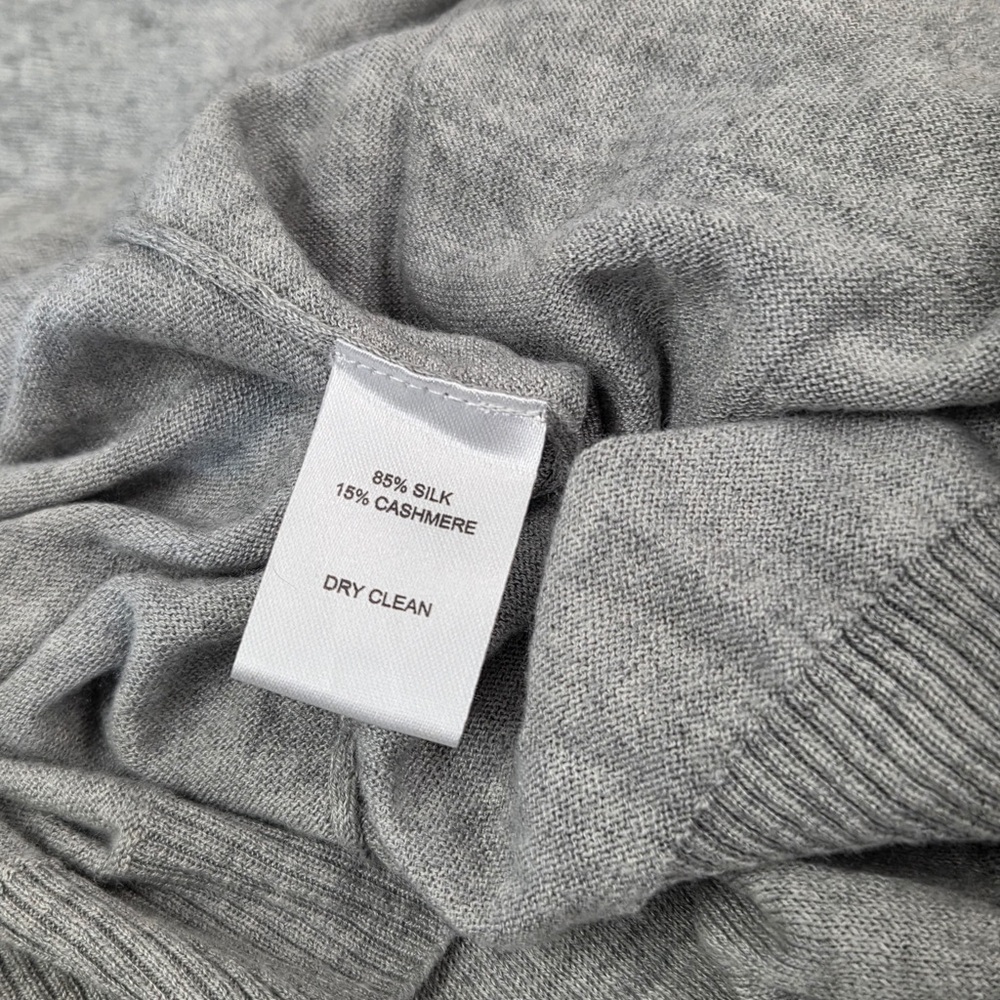 LOLA & SOPHIE Cashmere Drop Shoulder Sweater Vest Grey Women’s Small 5564 - Picture 5 of 8